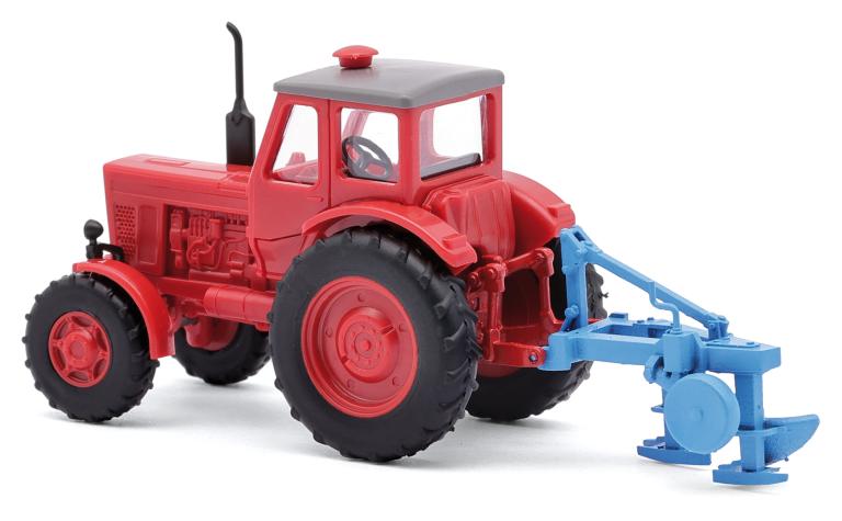 Preview: Traktor Belarus MTS 52 mit Zweischarrpflug B110